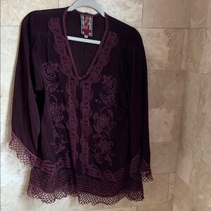 Johnny Was Purple Women Top M